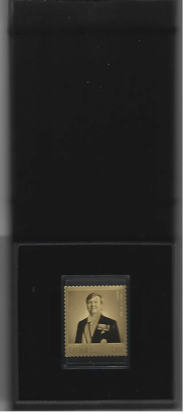 Caribbean Netherlands 2024: Bonaire King Willem Alexander GOLD STAMP in box MNH