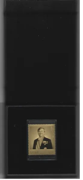 Caribbean Netherlands 2024: Bonaire King Willem Alexander GOLD STAMP in box MNH
