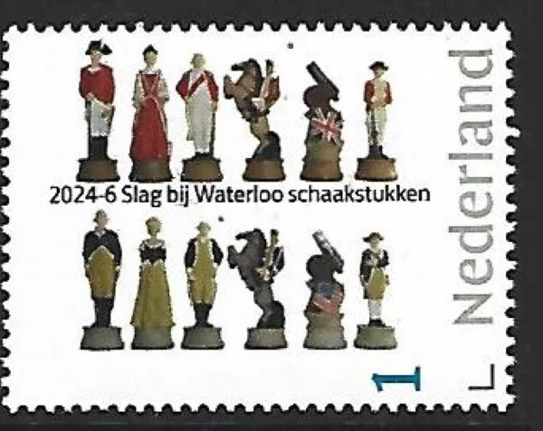Nederland 2024-6 Batte of Waterloo chess pieces postfris/mnh