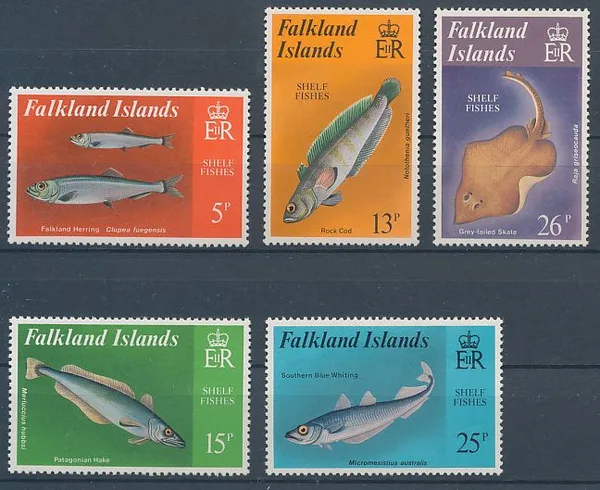 336-340 Falkland 1981 vissen - fish postfris/mnh