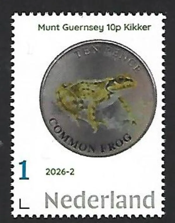 Netherlands 2026-2 Coin Coin Guernsey 10p Frog MNH