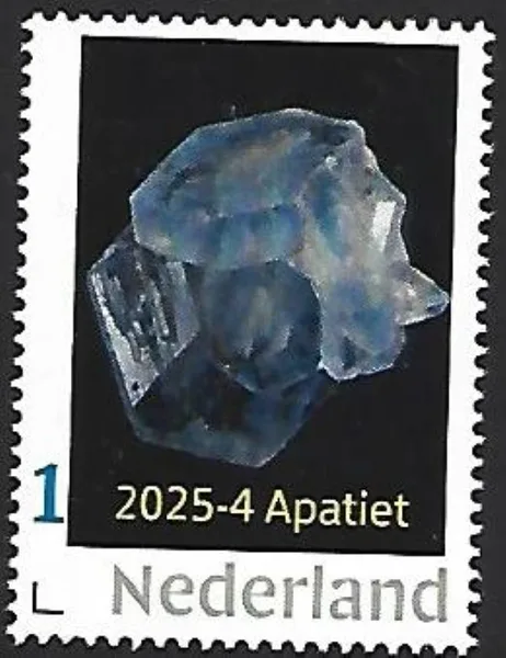Nederland 2025-4 Mineralen Apatiet Apatite posfris/mnh