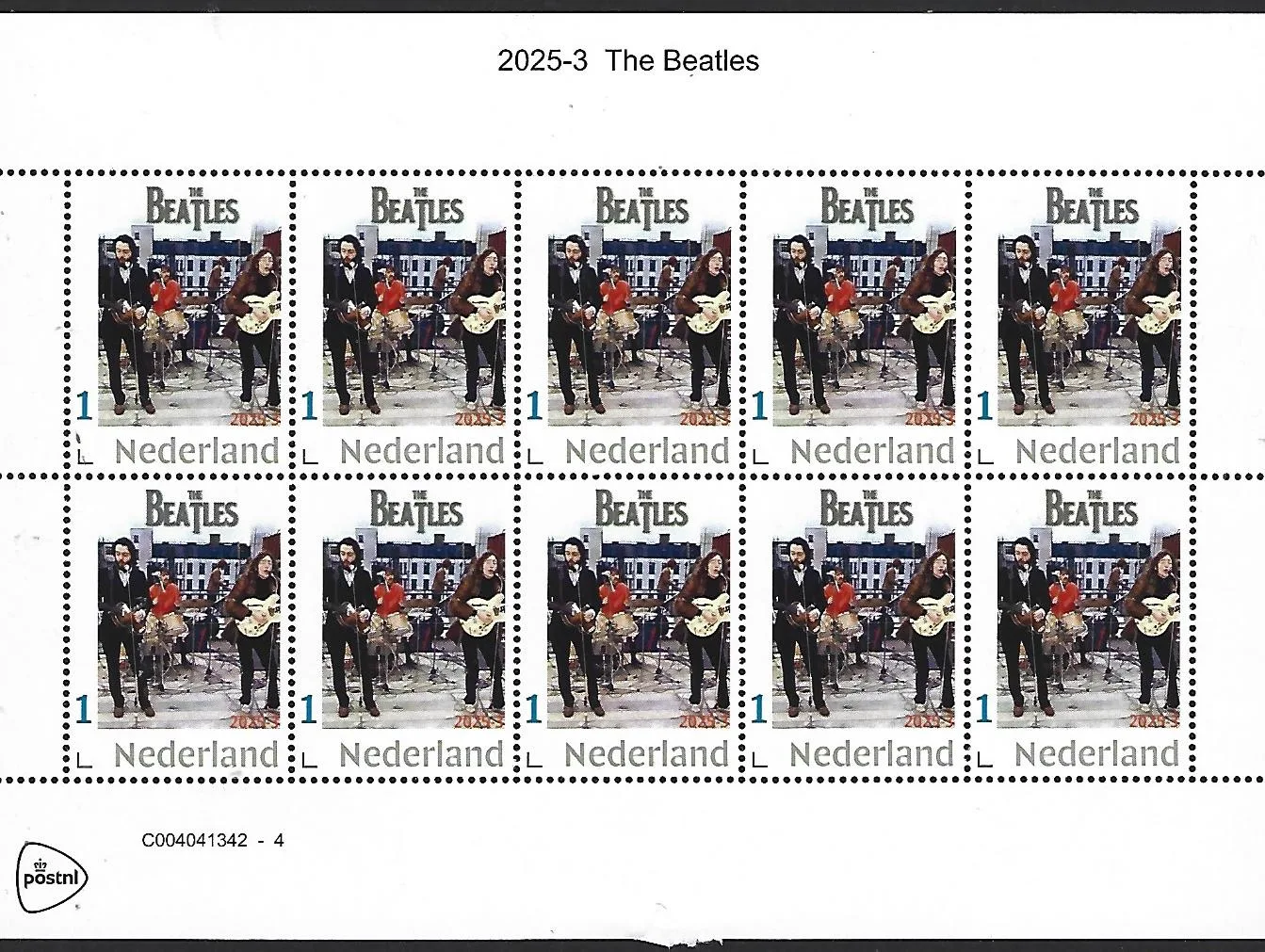 Nederland 2025-3a The Beatles sheetlet postfris/mnh
