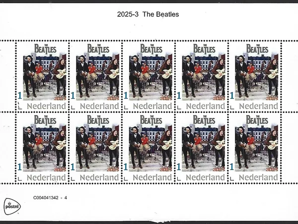 Nederland 2025-3a The Beatles sheetlet postfris/mnh