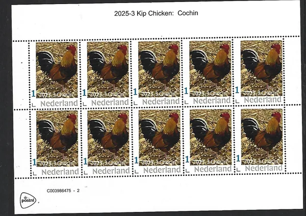 Nederland 2025-3 Kip: Chocin sheetlet postfris/mnh