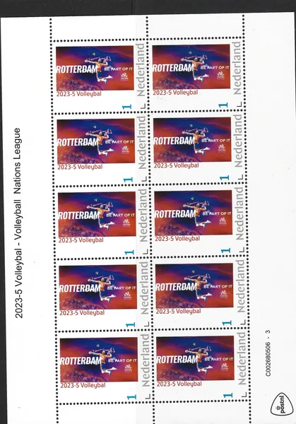 Netherlands 2023-5 Volleyball Nations league Rotterdam sheet MNH