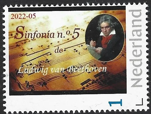 Niederlande 2022-5 Ludwig van Beethoven Symphonie Nr. 5 postfrisch/mnh