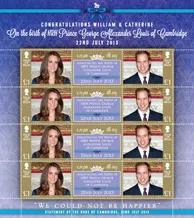 Isle of Man 2013 Geboorte Prince George of Cambridge siervelletje postfris/mnh
