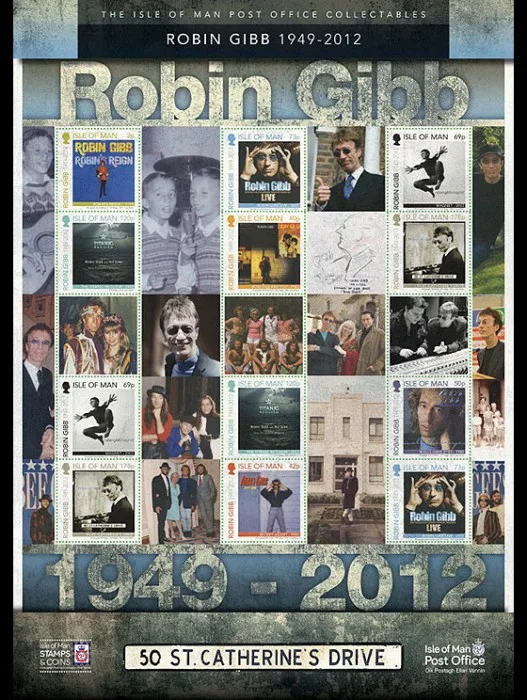 Île de Man 2013 Robin Gibb Bee Gees feuillet spécial neuf/mnh