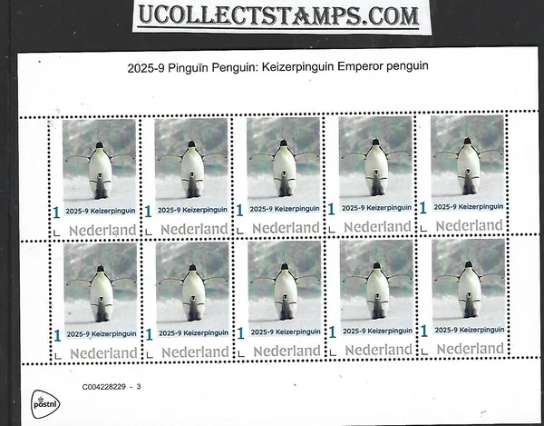 Nederland 2025-9 Pinguïn Penguin: Keizerspinguin sheet postfris/mnh