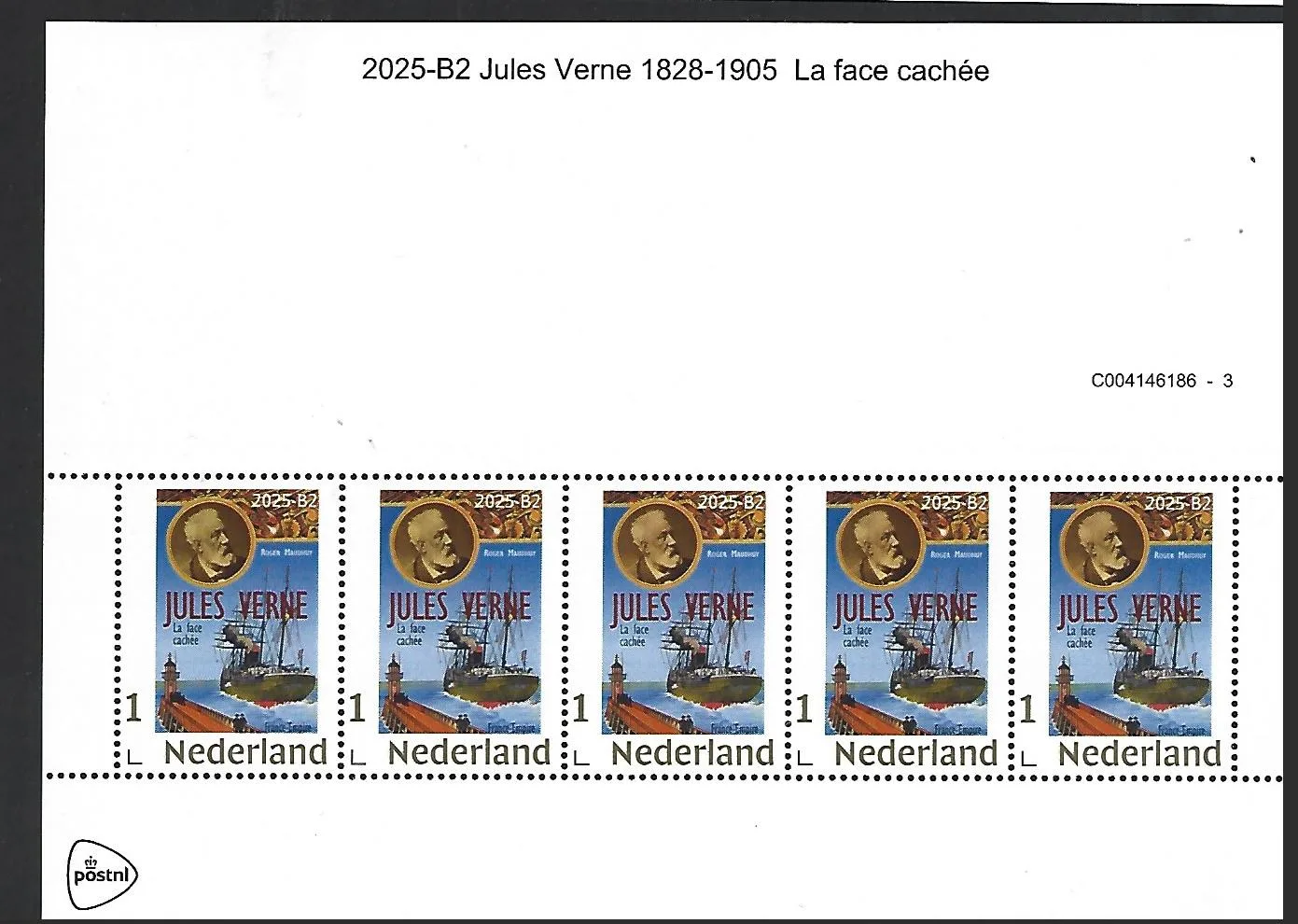 Netherlands 2025-B2 Jules Verne; La face Cachee lighthouse ship sheet MNH