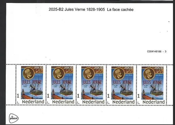Nederland 2025-B2 Jules Verne; La face Cachee lighthouse ship sheet postfris/mnh