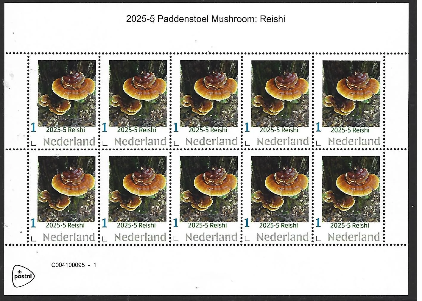 Nederland 2025-5 Paddenstoel Mushroom: Reishi sheetlet postfris/mnh