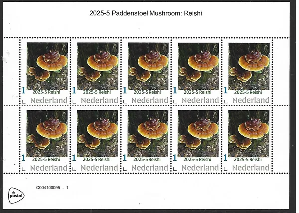 Nederland 2025-5 Paddenstoel Mushroom: Reishi sheetlet postfris/mnh